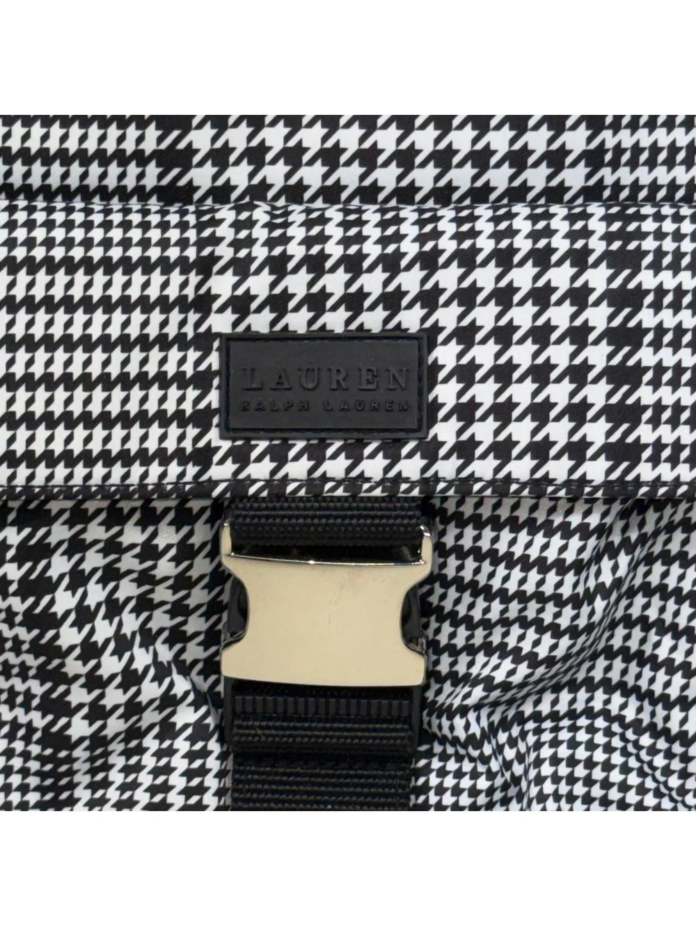 Lauren Ralph Lauren Houndstooth Plaid Tote Bag
